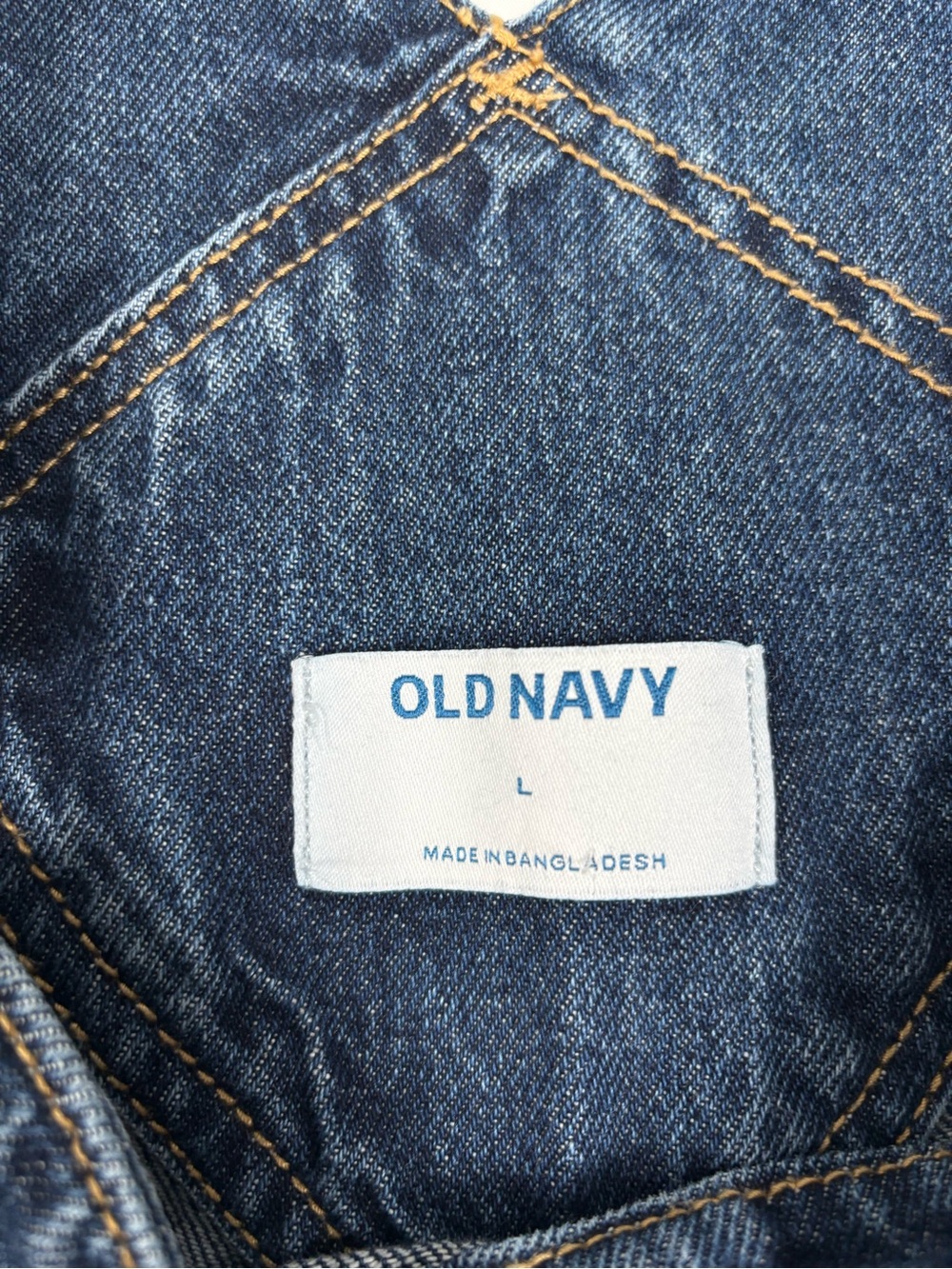 Old Navy Dark Indigo Wash Oversized Loose Shortalls Size Large - Picture 3 of 4